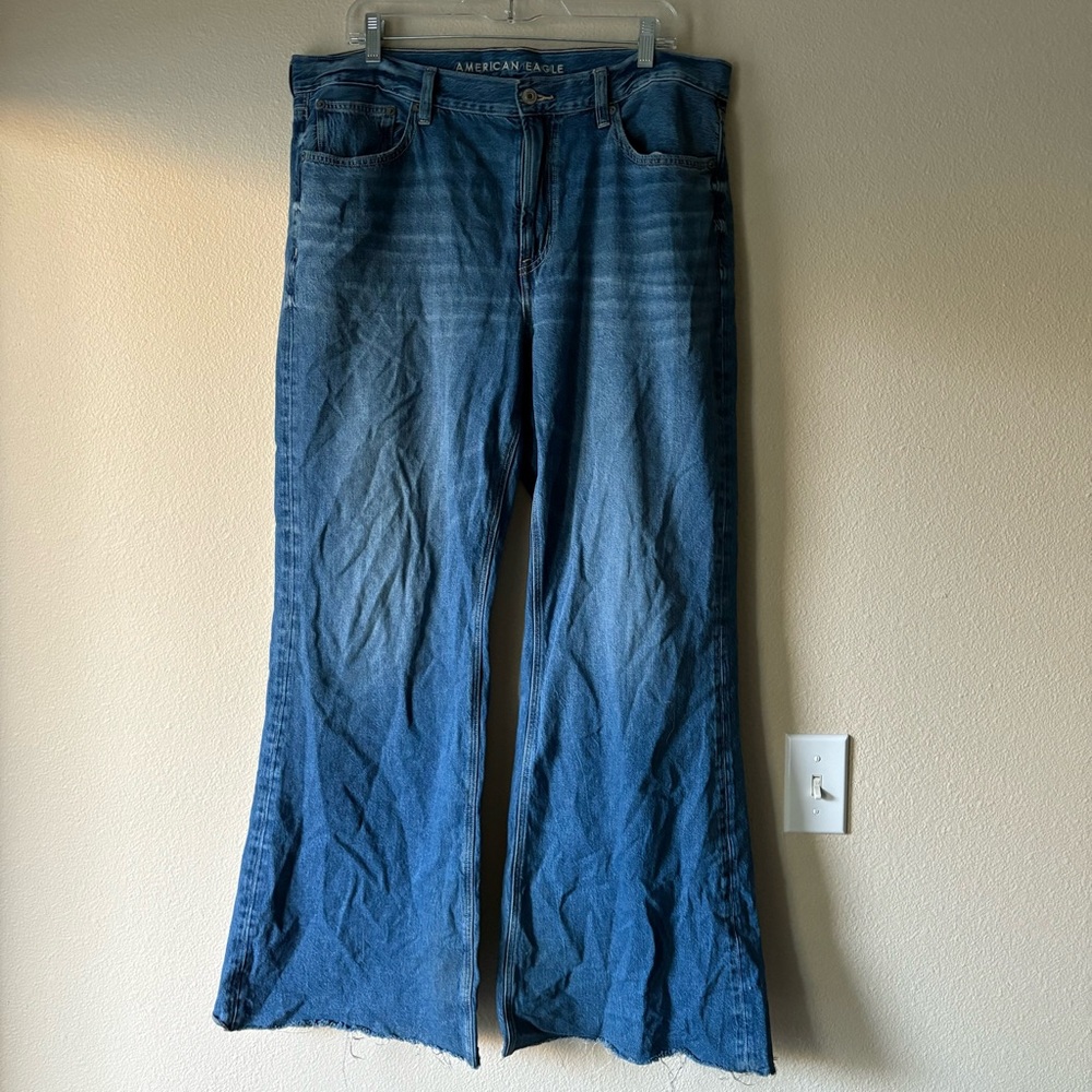 American Eagle Outfitters Low Rise Baggy Flare Jeans
